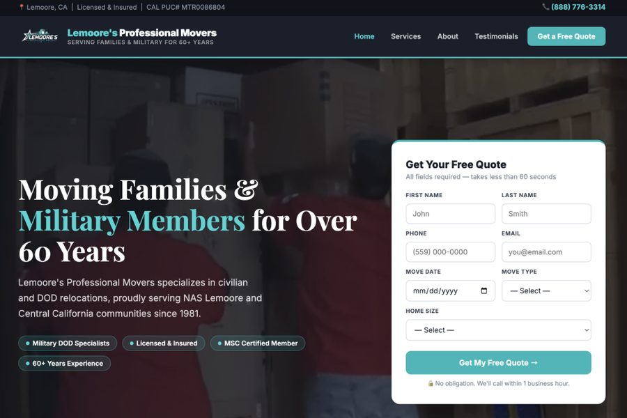 Lemoore's Professional Movers live preview